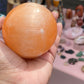 Peach Selenite Sphere