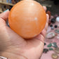 Peach Selenite Sphere